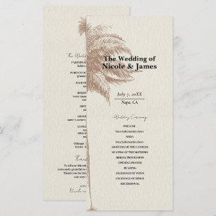 Programa de Casamento na Praia com Palmeira Marrom
