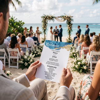 Programa de Casamento na Praia do Oceano Tropical