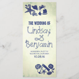 programa de casamento náutico da corda-náutica vin