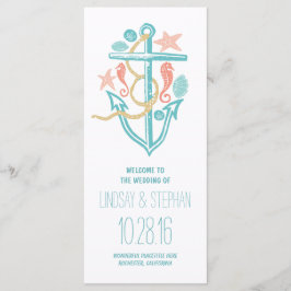programa de casamento náutico de praia âncora