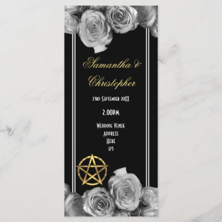 Programa de casamento negro do pentáculo do Wiccan
