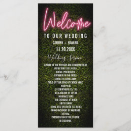 Programa de Casamento Neon Boxwood