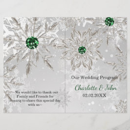 Programa de Casamento no inverno Silver Green Snow