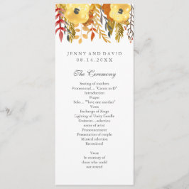 Programa de Casamento outono charmoso