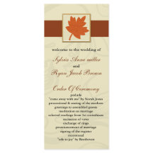 programa de casamento outono laranja