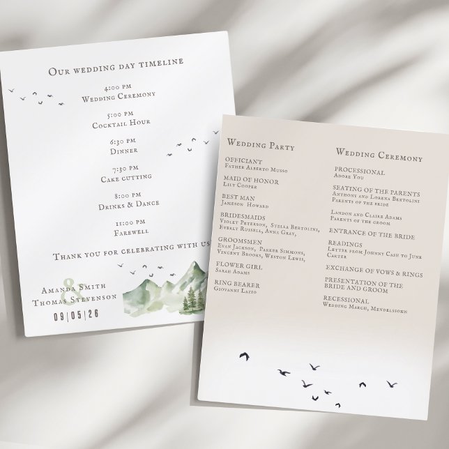 Programa de casamento paisagístico da Elegant Gree (Criador carregado)