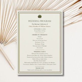 Programa de Casamento Palmeira Marfim e Dourado
