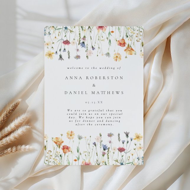 Programa de Casamento Pastel com Flores Silvestres (Criador carregado)