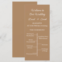 Programa de Casamento Personalizado de Brown Simpl