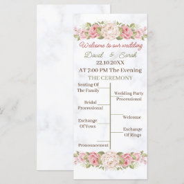 Programa de Casamento Personalizado de Flor de Ros