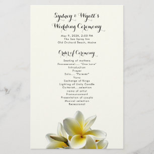 Programa de Casamento Planado das Flores de Plumer