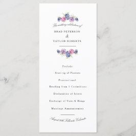 Programa de Casamento por Aquarela de Blackberry