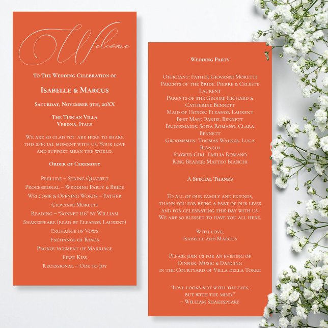 Programa de Casamento Pôr do Sol em Verona (Verona Sunset Wedding Program)