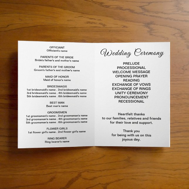 Programa de Casamento Preto e Branco Baseado em Ti (Criador carregado)