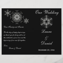 Programa de Casamento Preto, Leve Silver Flocos de