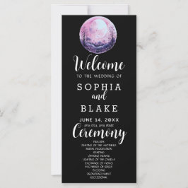 Programa de Casamento Preto Lua Cheia Rosa e Branc