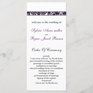 programa de Casamento Púrpura da fronteira damask