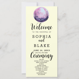 Programa de Casamento Rosa Boho & Branco Lua Cheia
