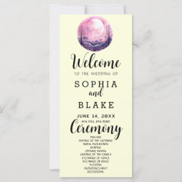 Programa de Casamento Rosa Boho & Branco Lua Cheia