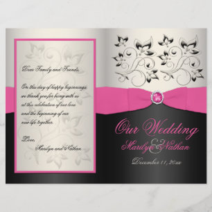 Programa de Casamento Rosa, Preto e Prata