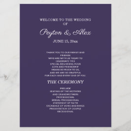 Programa de Casamento Roxo Ameixa Dupla Face