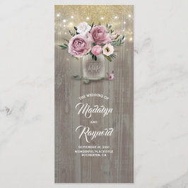 Programa de Casamento Russo Dusty Rosa Floral Maso