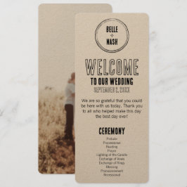Programa de Casamento Rustic Boho Barn com Foto