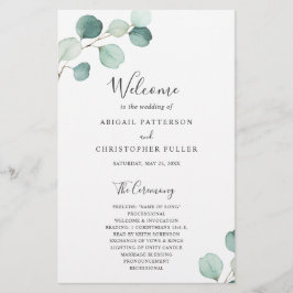 Programa de Casamento Rústico com Simples Folhagen