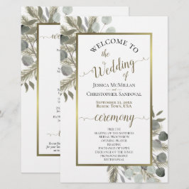 Programa de Casamento Rústico de Eucalipto e Pinhe