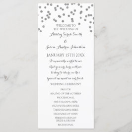 Programa de Casamento Silver Confetti