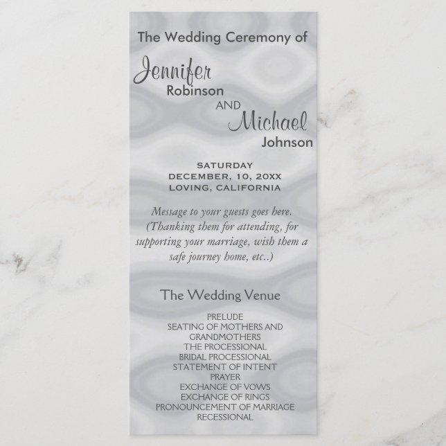 Programa de Casamento Silver Sutil (Frente)