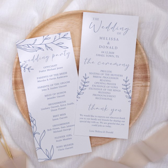 Programa de Casamento Simples com Flores de Vinca (Criador carregado)