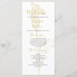 Programa de Casamento Simples de Script Floral Dou