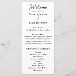 Programa de Casamento Simples e Elegante 