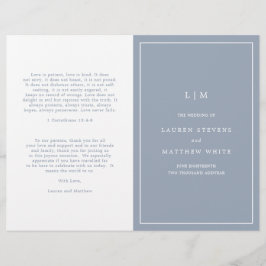 Programa de Casamento Simples Elegante Monograma A