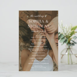 Programa de Casamento Simples em Preto e Branco