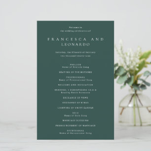 Programa de Casamento Simples Esmeralda Clássico