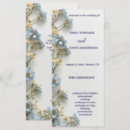 Programa de Casamento Simples Floral Moderno