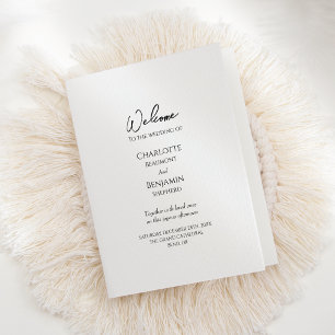 Programa de Casamento Simples Minimalista Dobrado