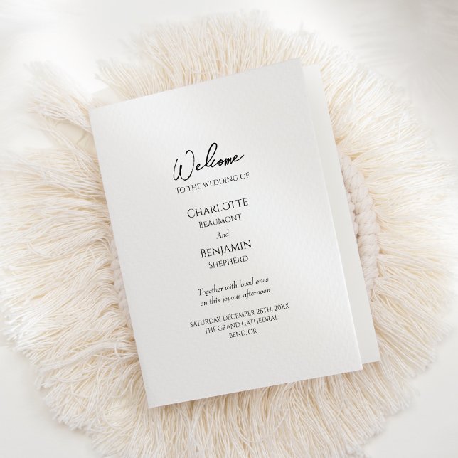 Programa de Casamento Simples Minimalista Dobrado (Criador carregado)