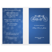 Programa de Casamento Simples Tandem Bike Blue