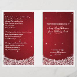 Programa de Casamento - Star Sparkle Red