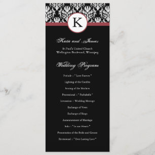 Programa de casamento tema damasco