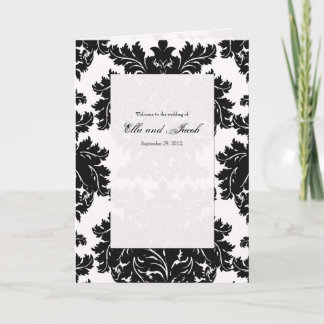 Programa de Casamento tema damasco Preto Personali