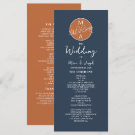 Programa de Casamento Terracota Azul Marinho