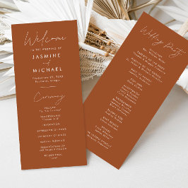 Programa de Casamento Terracota com Fonte Moderna