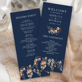 Programa de Casamento Terracotta Flor Silvestre Az