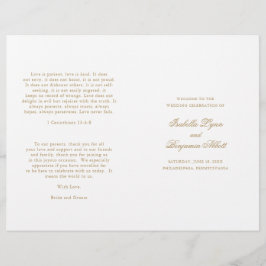 Programa de Casamento Tradicional Elegante em Dour