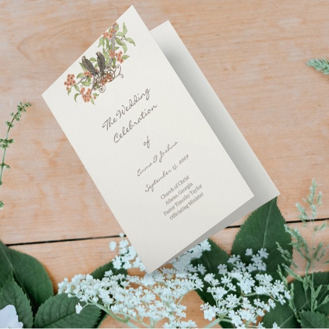 Programa de Casamento TriFold Floresta Encantada d (Criador carregado)