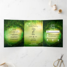 Programa de Casamento Triptico Floresta Encantada